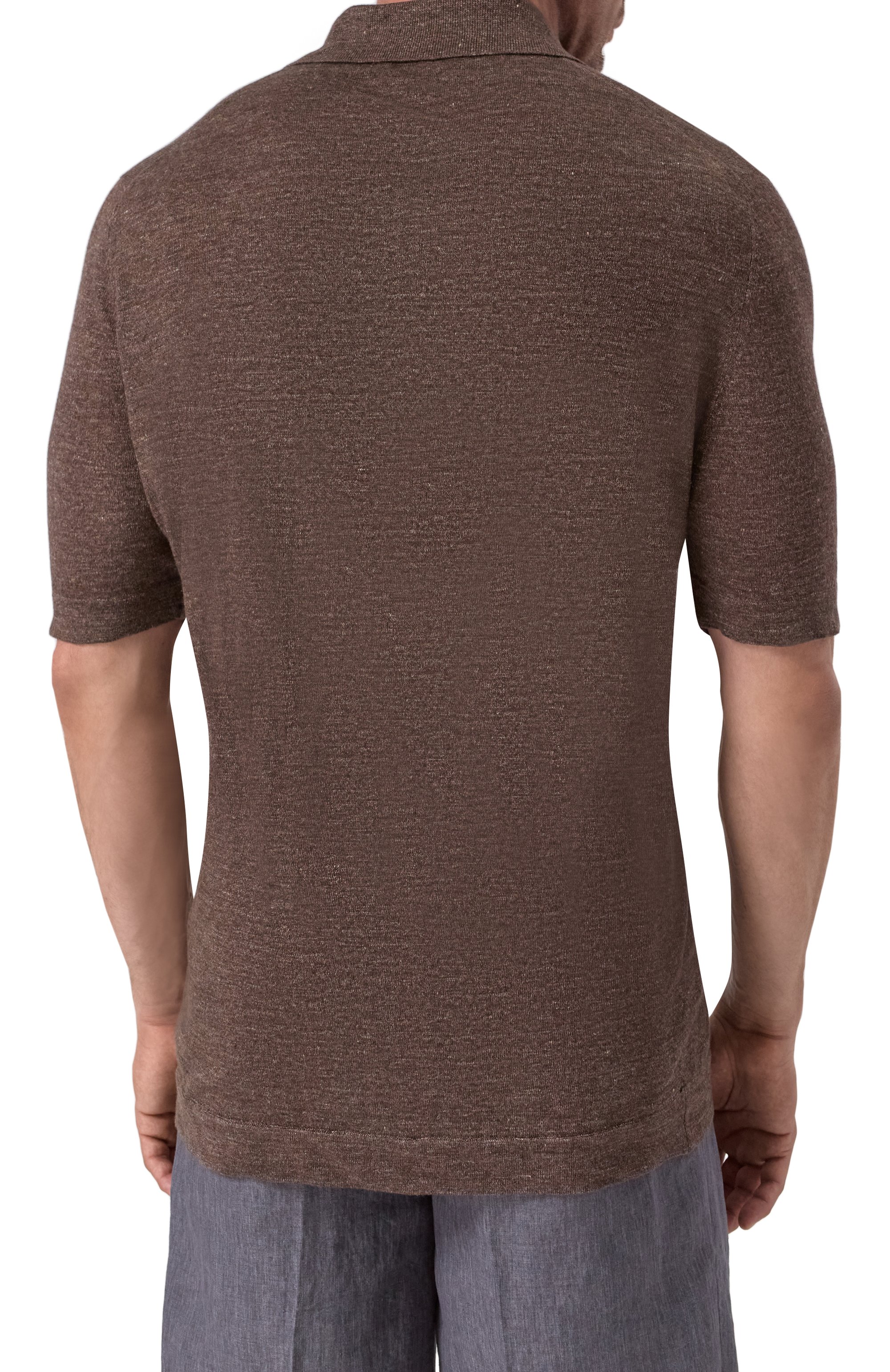 Поло изо льна и хлопка BRUNELLO CUCINELLI, арт. M2L00315, фото 4