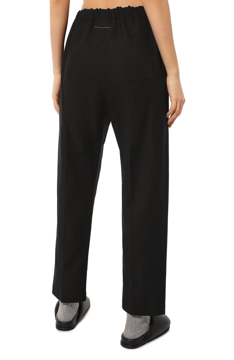 Брюки из хлопка и шелка MM6, арт. S52KA0406/S76430, фото 4