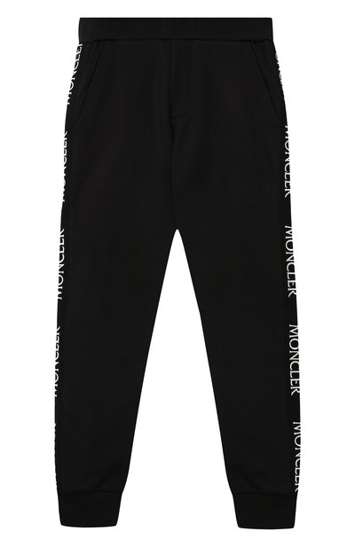 Комплект из толстовки и брюк MONCLER черного цвета по цене 56450 руб., арт. E2-954-88143-05-809F8/8-10A, фото 4 Комплект из толстовки и брюк MONCLER, арт. E2-954-88143-05-809F8/8-10A, фото 4