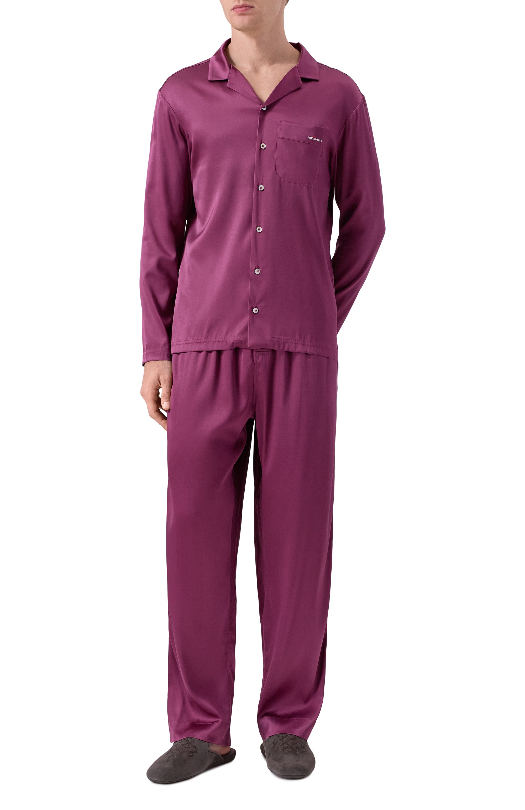 Шелковая сорочка KITON, арт. UNWM018K0245H10, фото 2