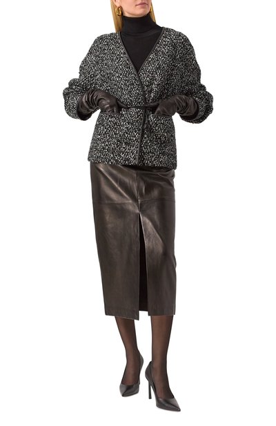 Женская кожаная юбка MVST, арт. ZBET-Y343-2/Z2759-2