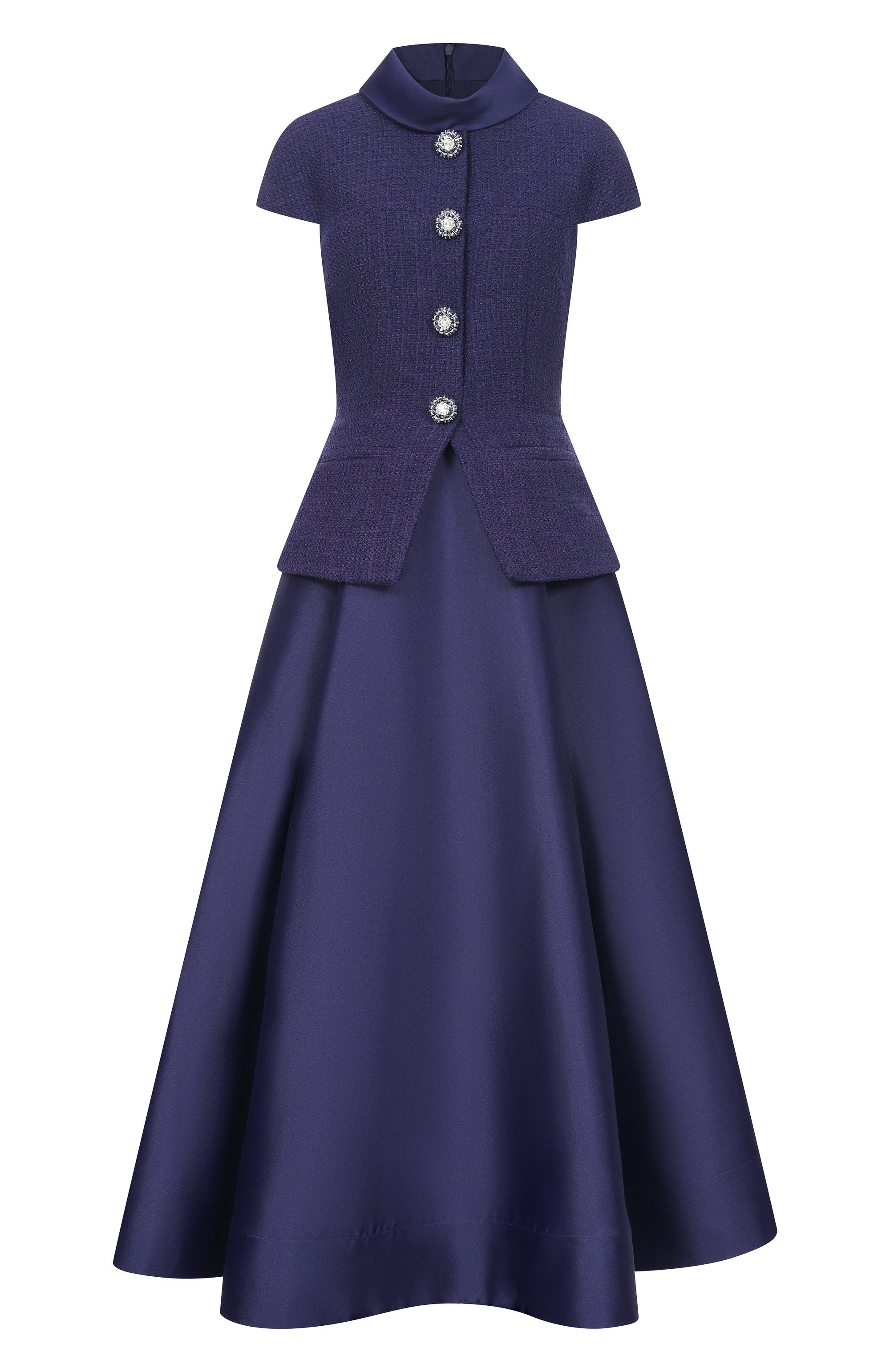 Платье SELF-PORTRAIT синего цвета по цене 89950 руб., арт. RS26161MN, фото 1 Платье SELF-PORTRAIT, арт. RS26161MN, фото 1