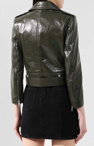 Кожаная куртка GIVENCHY зеленого цвета по цене 234000 руб., арт. BW005Q60HU, фото 4 Кожаная куртка GIVENCHY, арт. BW005Q60HU, фото 4