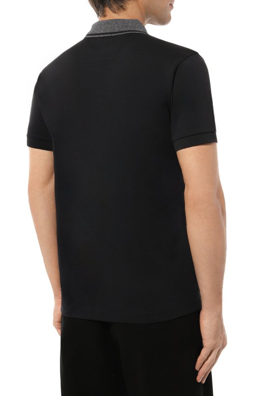 Хлопковое поло BOSS Green Синий, фото 4