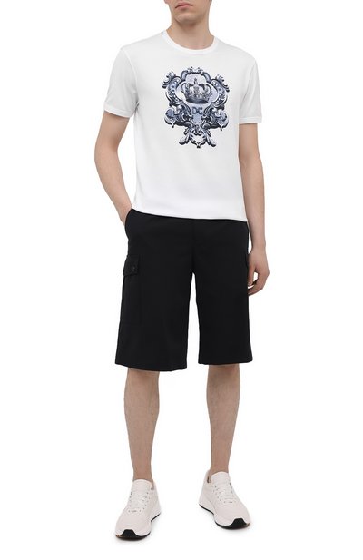 Хлопковая футболка DOLCE & GABBANA белого цвета по цене 42250 руб., арт. G8JX7T/FI76F, фото 2 Хлопковая футболка DOLCE & GABBANA, арт. G8JX7T/FI76F, фото 2