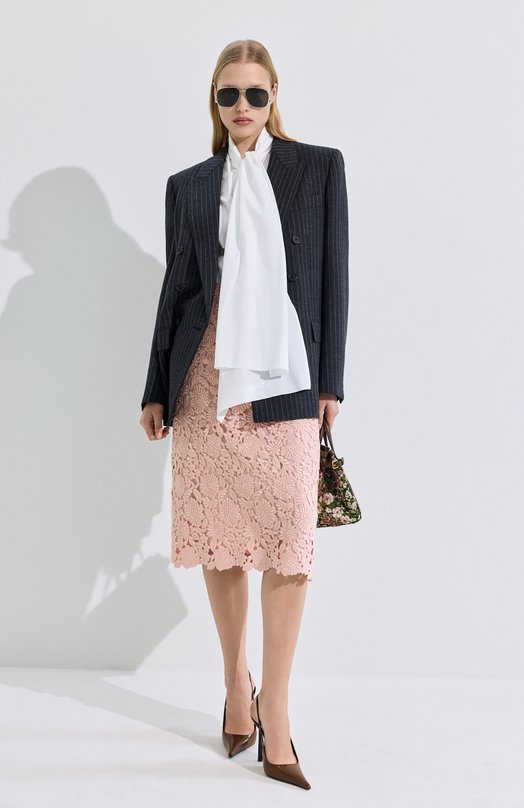 Шерстяной жакет Saint Laurent 843367/Y802W Серый  843367/Y802W Фото 6