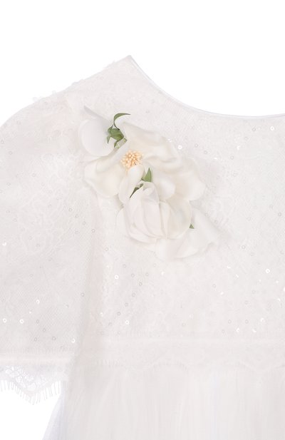 Платье MONNALISA белого цвета по цене 49700 руб., арт. 71G906, фото 3 Платье MONNALISA, арт. 71G906, фото 3