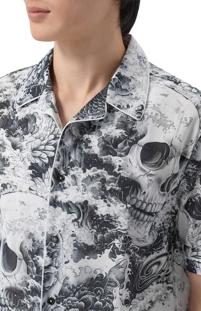 Рубашка изо льна и хлопка PHILIPP PLEIN, арт. SAFC MRP2551 PTE003N, фото 5