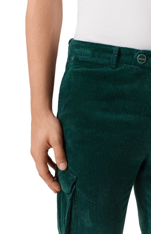 Вельветовые брюки-карго Kiton UFPPCAK0105H01 Зелёный  UFPPCAK0105H01 Фото 5