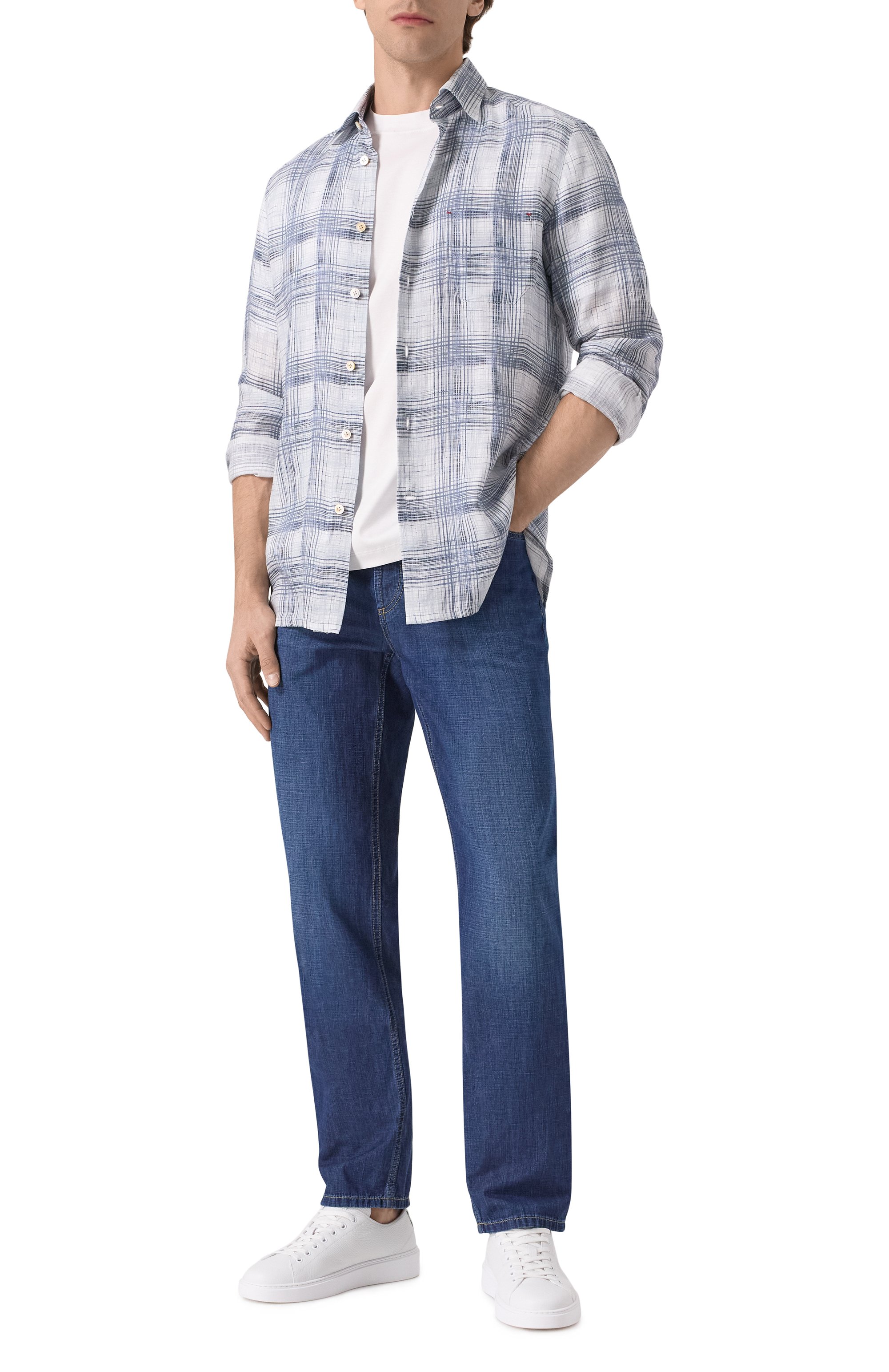 Льняная рубашка KITON, арт. UMCNERH0924406, фото 2