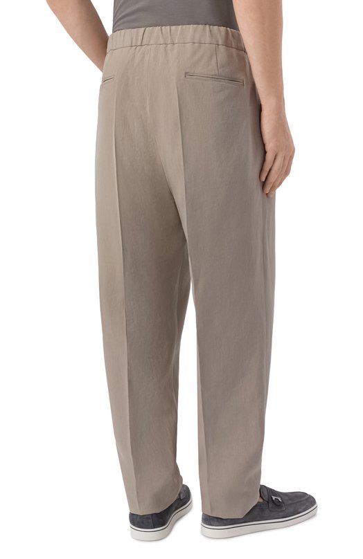 Льняные брюки Giorgio Armani GM001625/TE10954 Бежевый  GM001625/TE10954 Фото 4