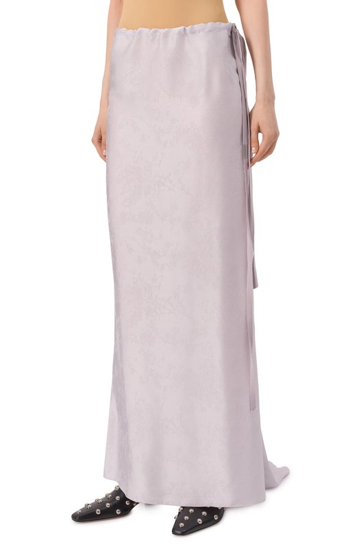 Юбка из вискозы и шелка Ann Demeulemeester B0012791/FA611 Серый  B0012791/FA611 Фото 3