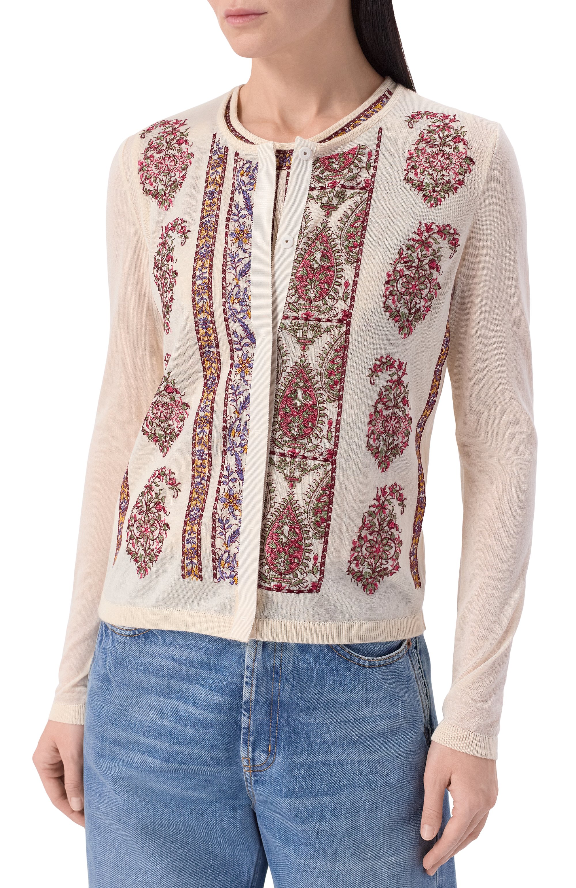 Кардиган из кашемира и шелка GIAMBATTISTA VALLI, арт. 26SSPVCMM34P/80CAS, фото 3