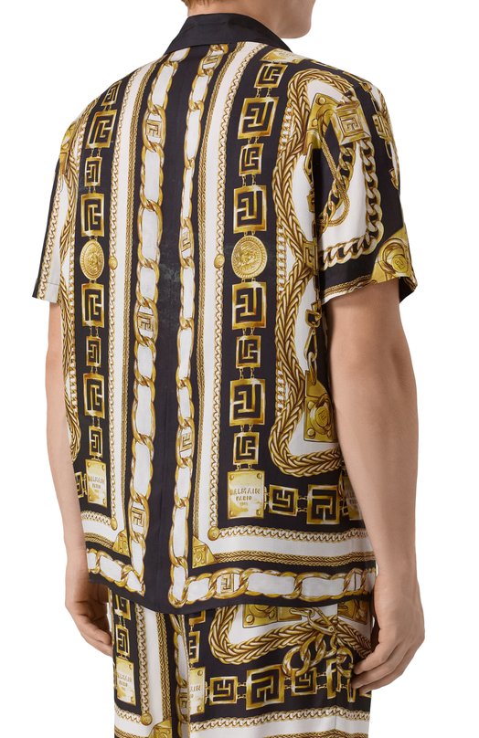 Рубашка из вискозы Balmain FH1HN150/VI41 Разноцветный  FH1HN150/VI41 Фото 4