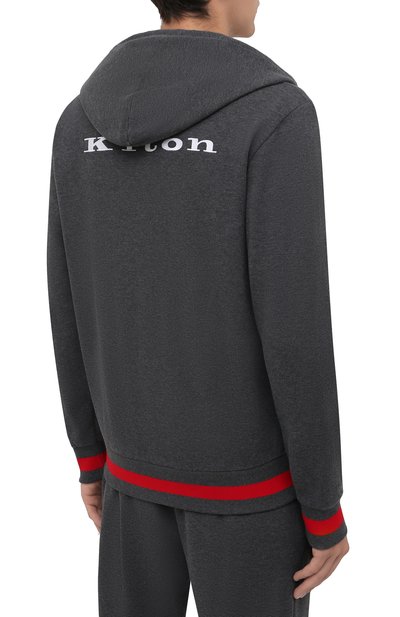 Хлопковый спортивный костюм KITON серого цвета по цене 252000 руб., арт. UMK0045, фото 3 Хлопковый спортивный костюм KITON, арт. UMK0045, фото 3