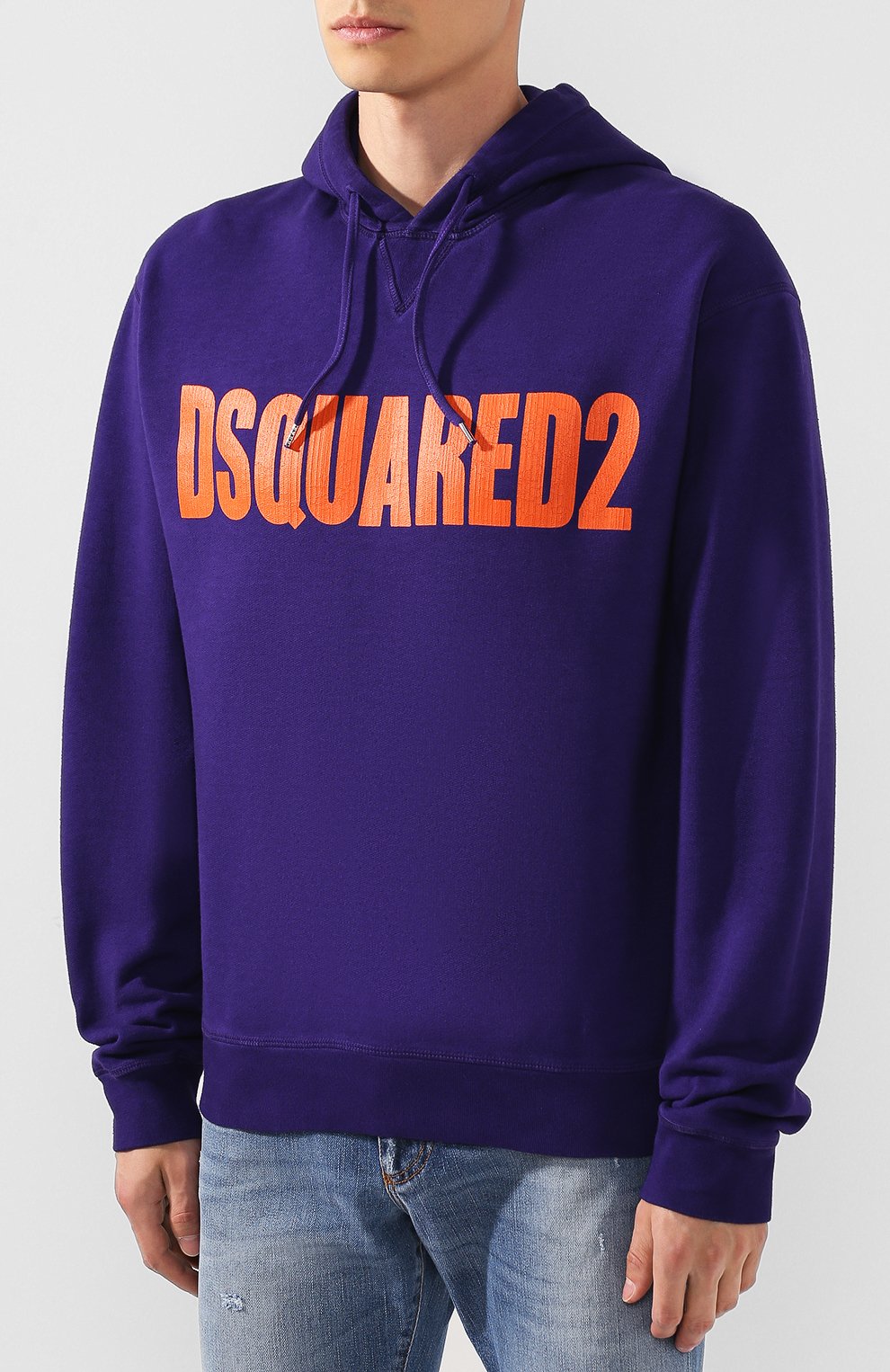 Хлопковое худи DSQUARED2 фиолетового цвета по цене 28250 руб., арт. S74GU0358/S25030, фото 3 Хлопковое худи DSQUARED2, арт. S74GU0358/S25030, фото 3