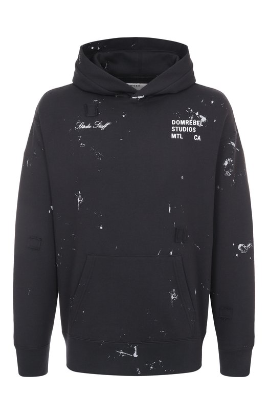 Хлопковое худи DOMREBEL M STAFF PULL0VER H00DIE Серый M STAFF PULL0VER H00DIE