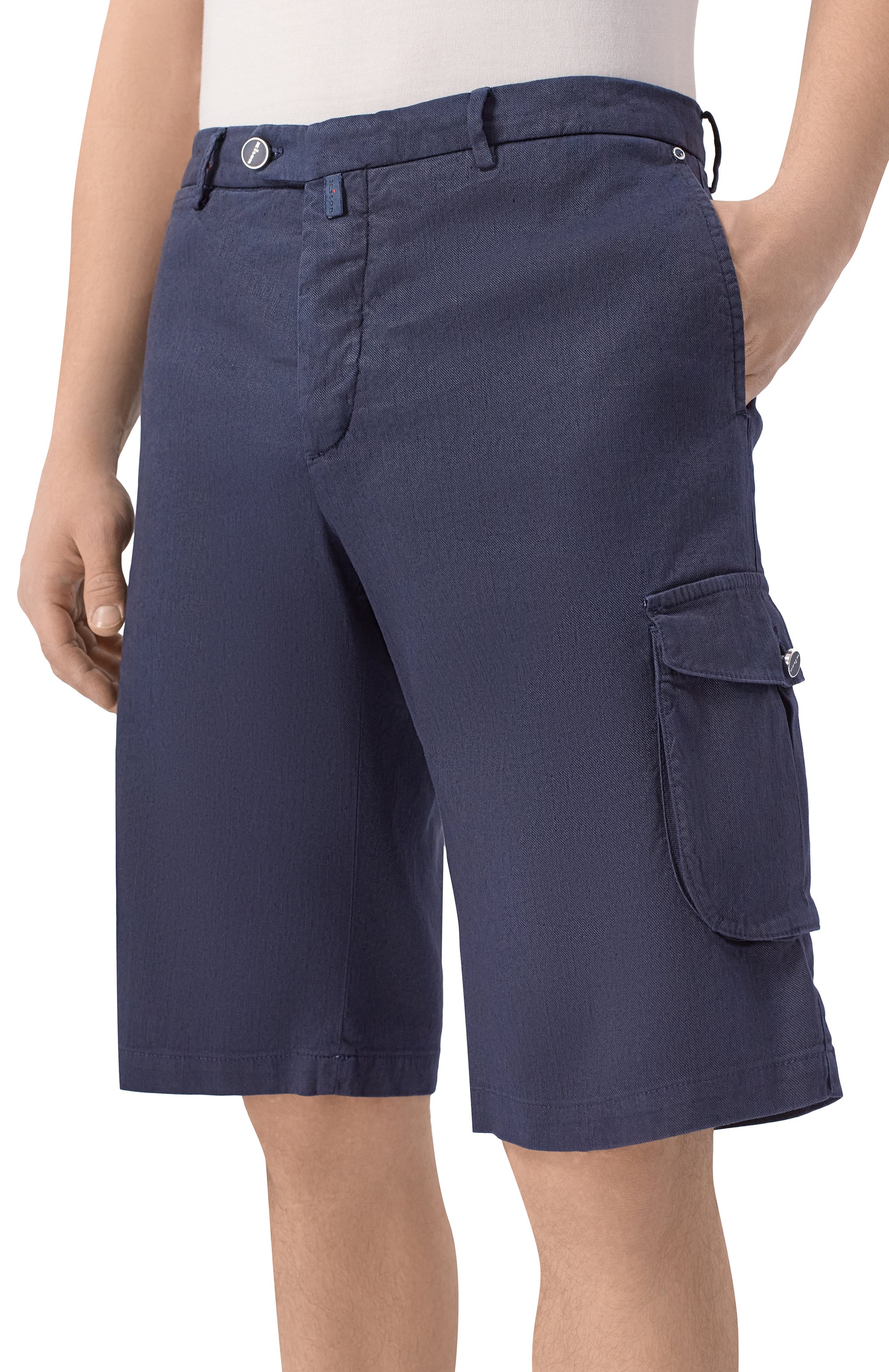 Шорты изо льна и хлопка KITON, арт. UFPPBK0603H, фото 3