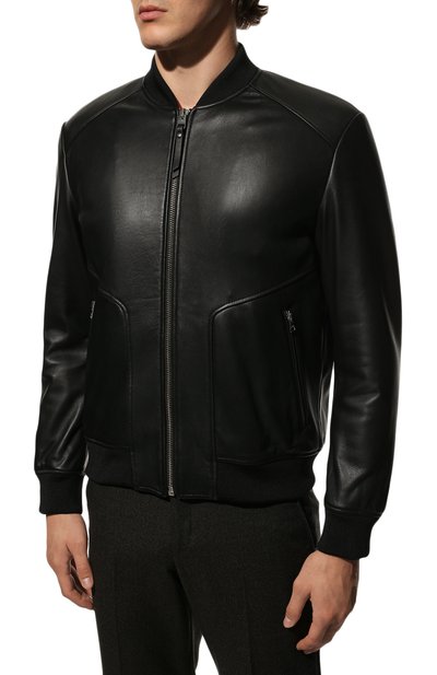 Кожаный бомбер HUGO, арт. 50481934, фото 3