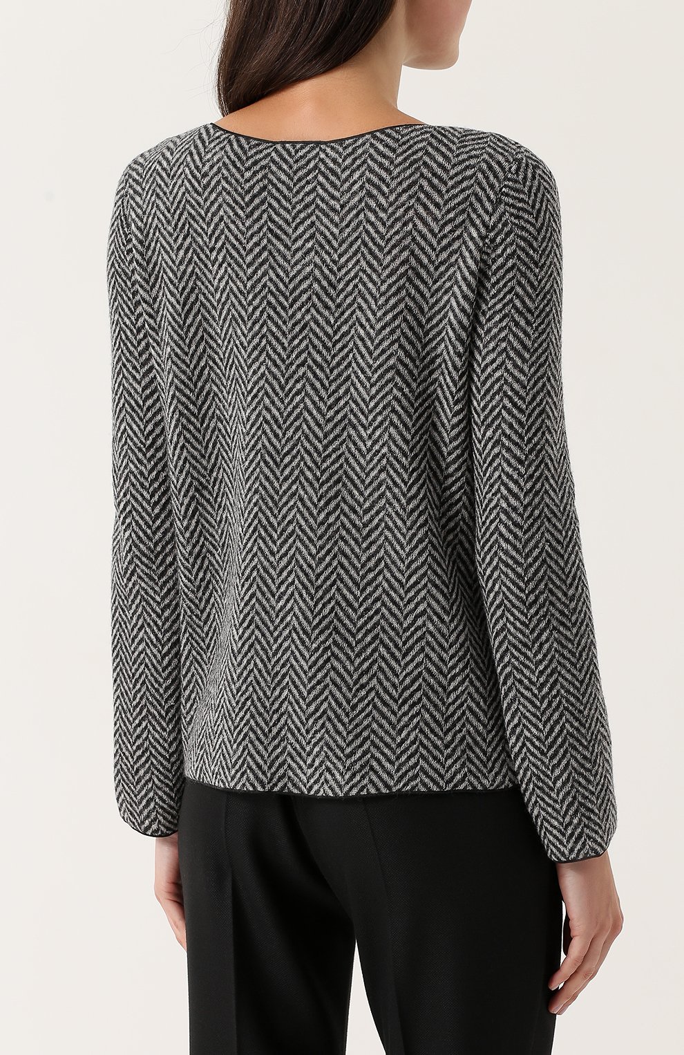 Шерстяной пуловер GIORGIO ARMANI разноцветного цвета по цене 87250 руб., арт. 6YAM71/AJEHZ, фото 4 Шерстяной пуловер GIORGIO ARMANI, арт. 6YAM71/AJEHZ, фото 4
