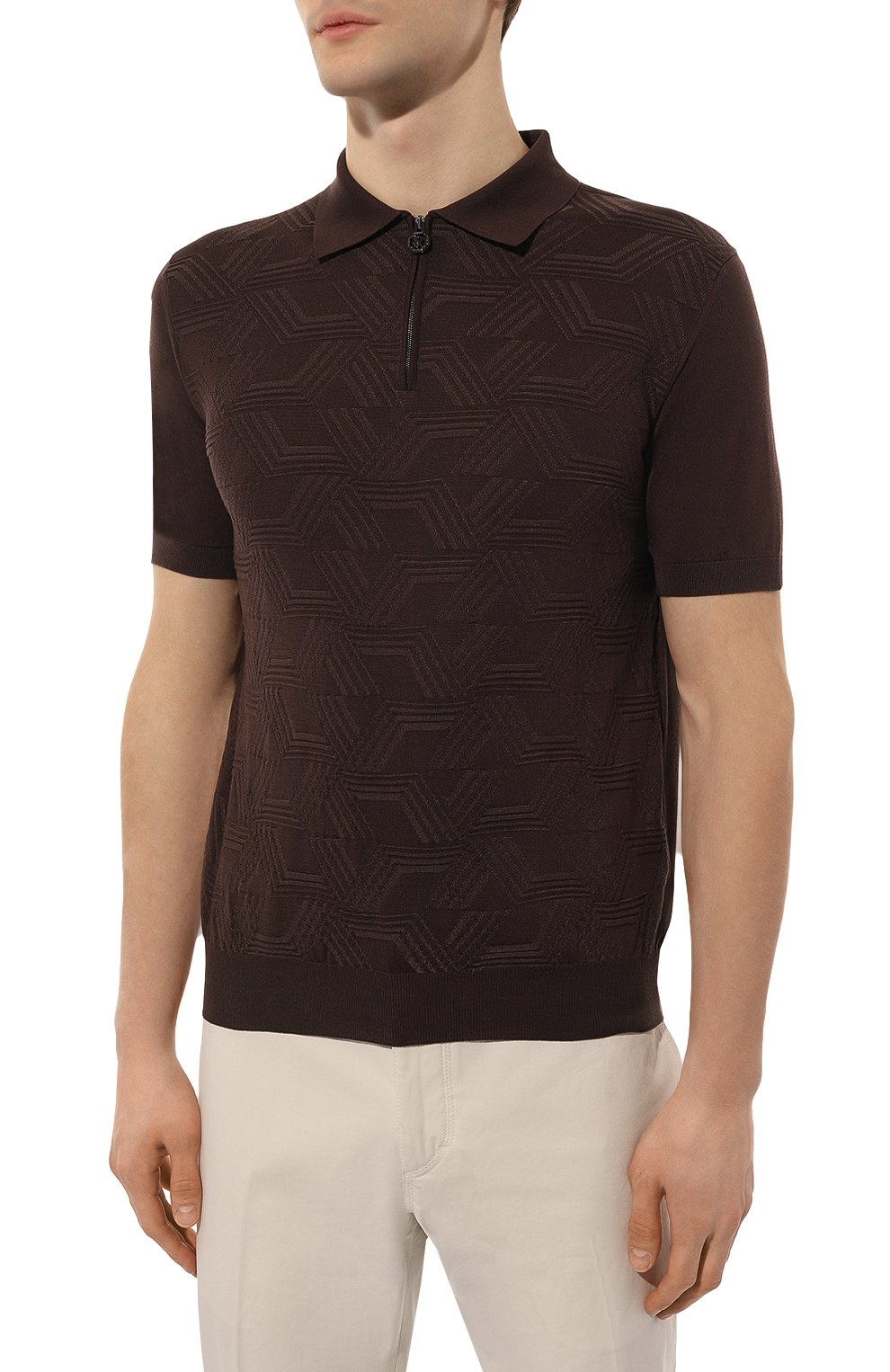 Поло из шелка и �хлопка STEFANO RICCI, арт. K818047P31/F23175, фото 3
