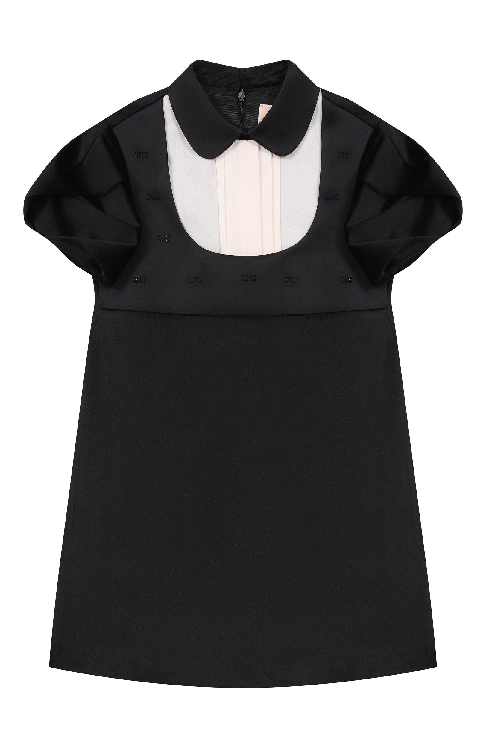 Платье ELISABETTA FRANCHI LA MIA BAMBINA черно-белого цвета по цене 38500 руб., арт. EFAB7000/VE018, фото 1 Платье ELISABETTA FRANCHI LA MIA BAMBINA, арт. EFAB7000/VE018, фото 1