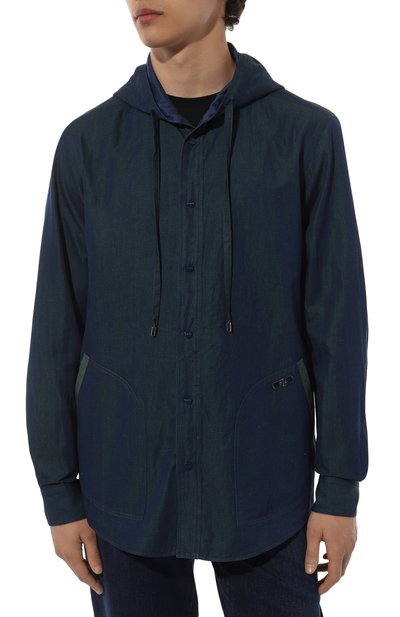 Рубашка из хлопка и льна ZILLI, арт. MFZ-7063-0001/0002, фото 3