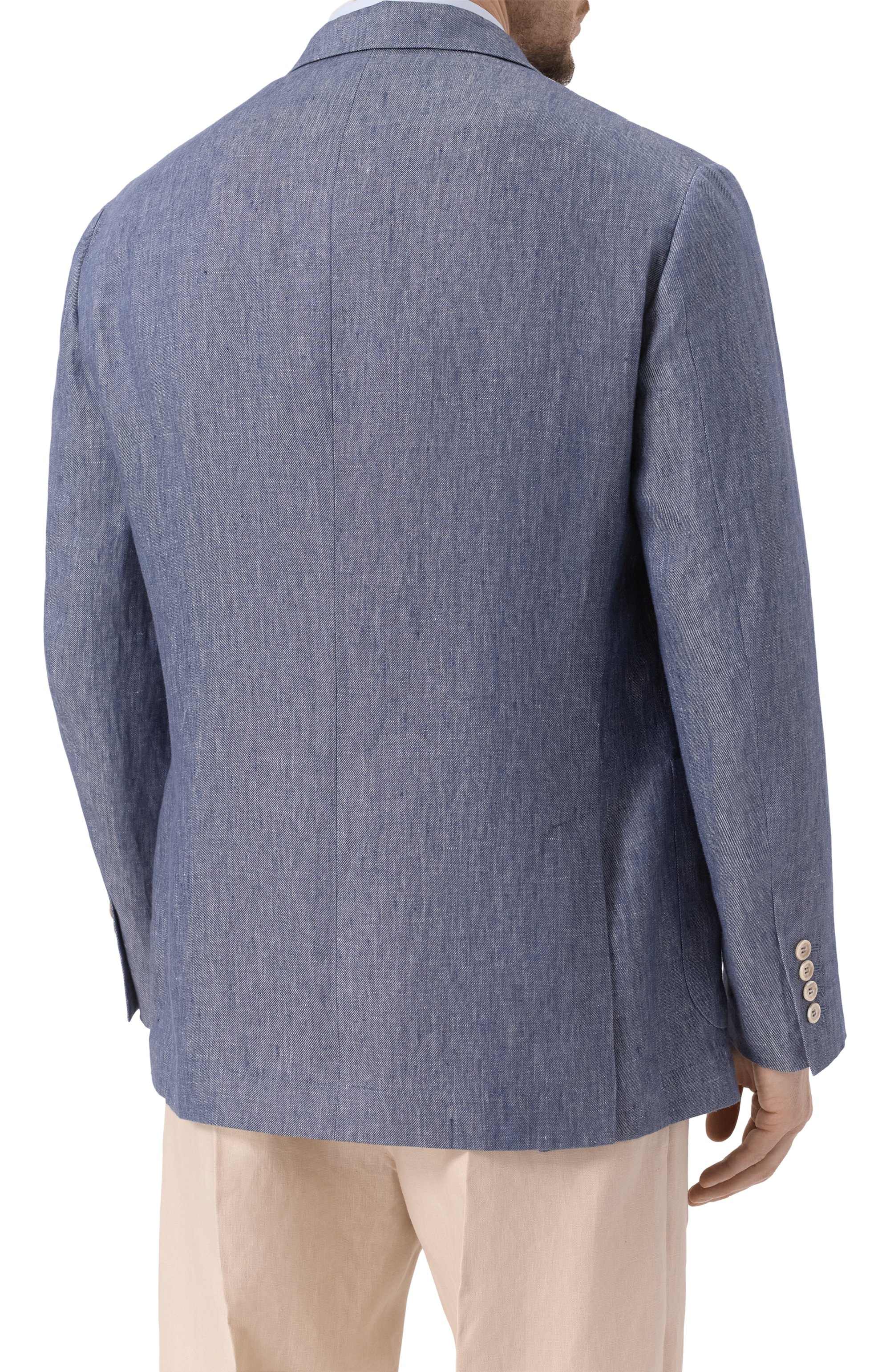 Льняной пиджак BRUNELLO CUCINELLI, арт. MS4987BND, фото 6