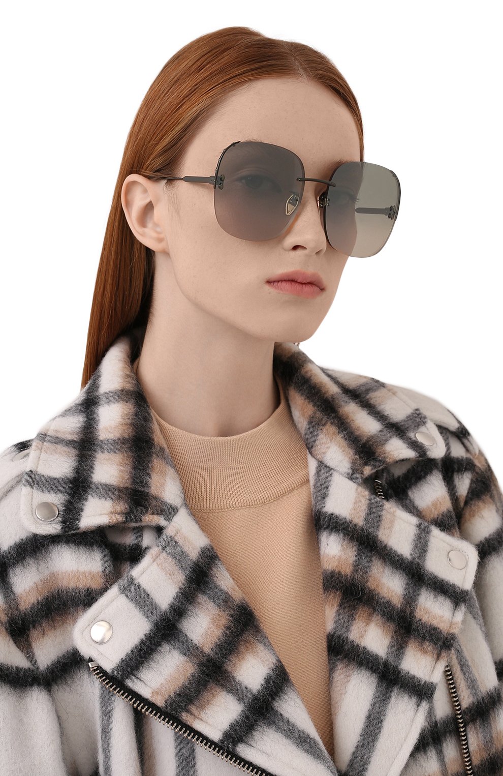 Солнцезащитные очки ISABEL MARANT темно-серого цвета по цене 27600 руб., арт. IM0055 1ED, фото 2 Солнцезащитные очки ISABEL MARANT, арт. IM0055 1ED, фото 2