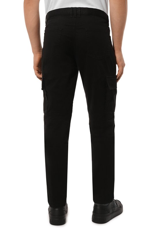 Хлопковые брюки-карго Balmain CH1MH017/CD96 Чёрный  CH1MH017/CD96 Фото 4