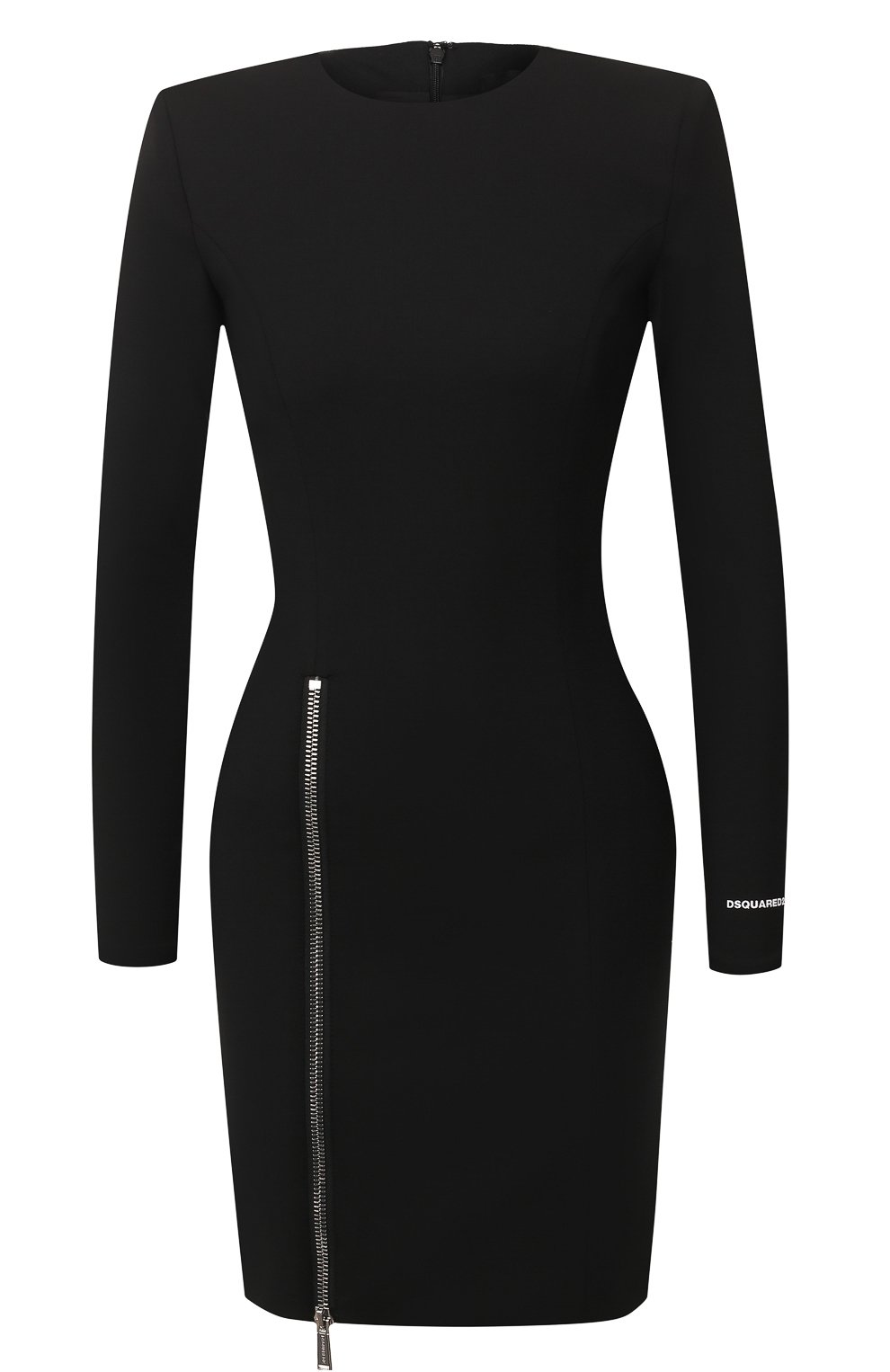 Шерстяное платье DSQUARED2 черного цвета по цене 95100 руб., арт. S75CV0224/S40320, фото 1 Шерстяное платье DSQUARED2, арт. S75CV0224/S40320, фото 1