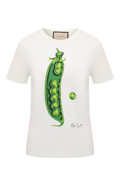 Женская хлопковая футболка GUCCI, арт. 652000/XJDBM