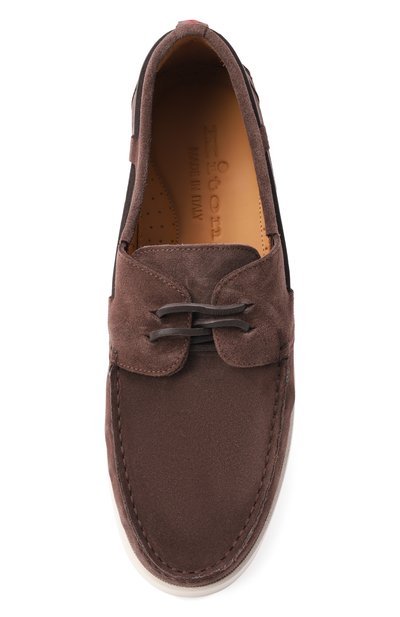 Замшевые топсайдеры KITON коричневого цвета по цене 127000 руб., арт. USSA264N0010805, фото 5 Замшевые топсайдеры KITON, арт. USSA264N0010805, фото 5