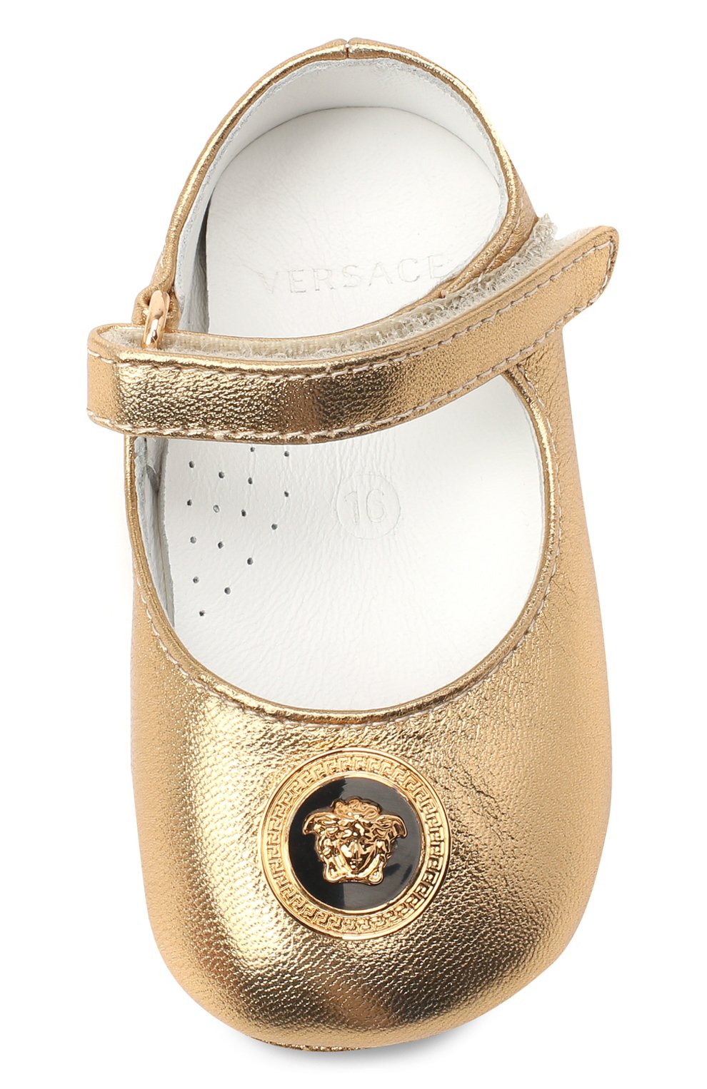 Кожаные пинетки VERSACE, арт. YFF00059/YB00035, фото 4