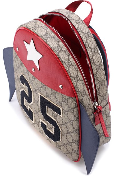 Текстильный рюкзак с принтом и фигурным декором GUCCI, арт. 477707/9C2KN, фото 3