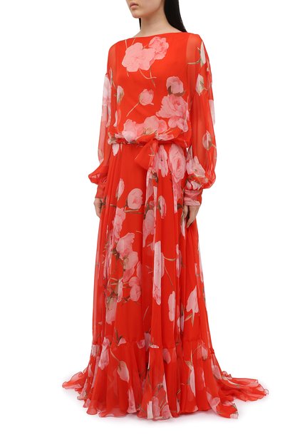 Шелковое платье VALENTINO, арт. VB0VDBZ56DN, фото 3