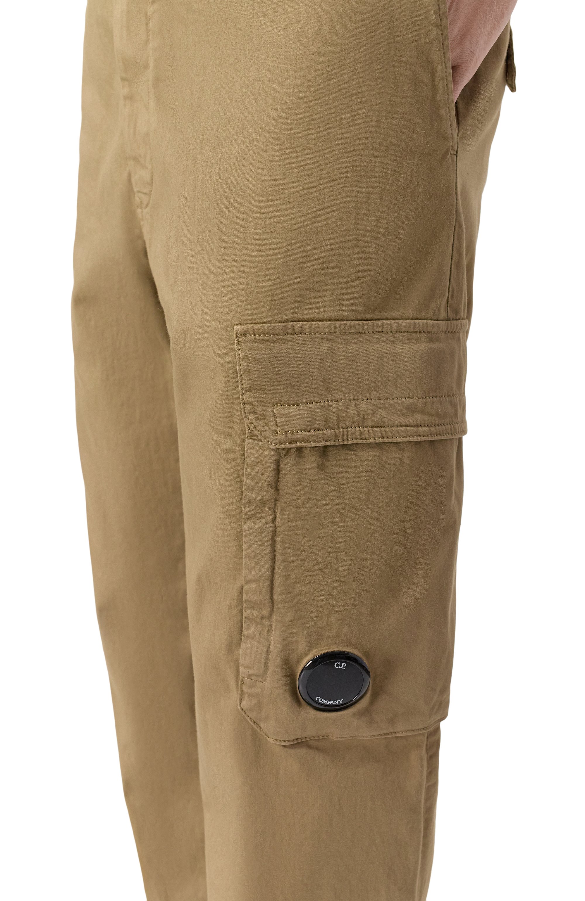 Хлопковые брюки C.P. COMPANY хаки цвета по цене 38950 руб., арт. 20CMPA135A/005694G, фото 5 Хлопковые брюки C.P. COMPANY, арт. 20CMPA135A/005694G, фото 5