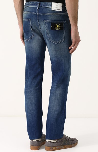 Джинсы прямого кроя с потертостями STONE ISLAND, арт. 6815J2ZN4, фото 4