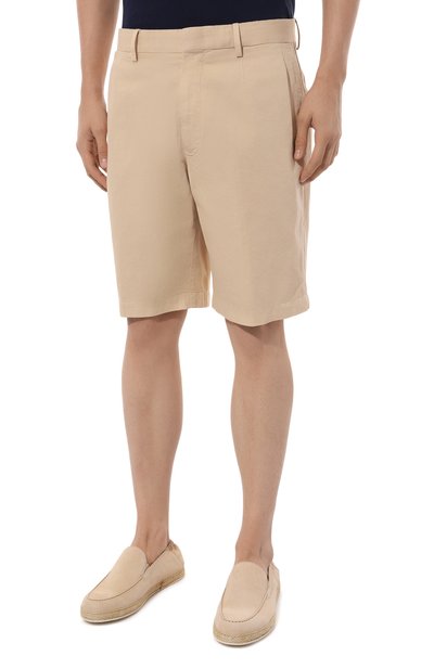 Шорты из хлопка и льна ZEGNA, арт. UDI37A7/TB05, фото 3