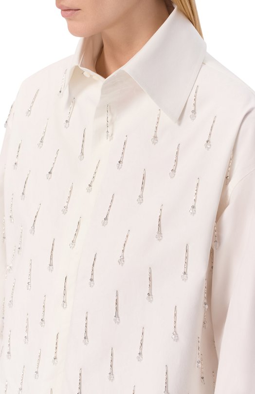 Хлопковая блузка Armarium ARMFWSH12/CE03 Белый  ARMFWSH12/CE03 Фото 5