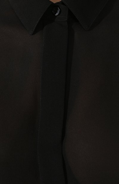 Шелковая рубашка SAINT LAURENT черного цвета по цене 83950 руб., арт. 512192/Y059R, фото 5 Шелковая рубашка SAINT LAURENT, арт. 512192/Y059R, фото 5