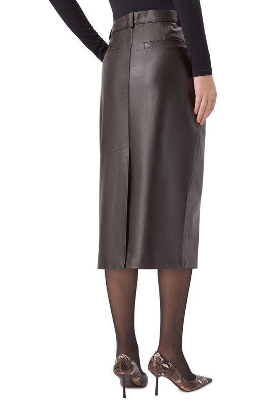 Кожаная юбка Noble&Brulee NB98/011124/2 Коричневый  NB98/011124/2 Фото 4