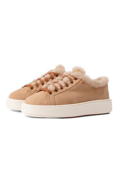 Женские замшевые кеды cleanic SANTONI, арт. WBCG61524BARPT0Y