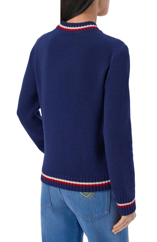 Шерстяной свитер Valentino 8B3KC72C/A43 Синий  8B3KC72C/A43 Фото 4