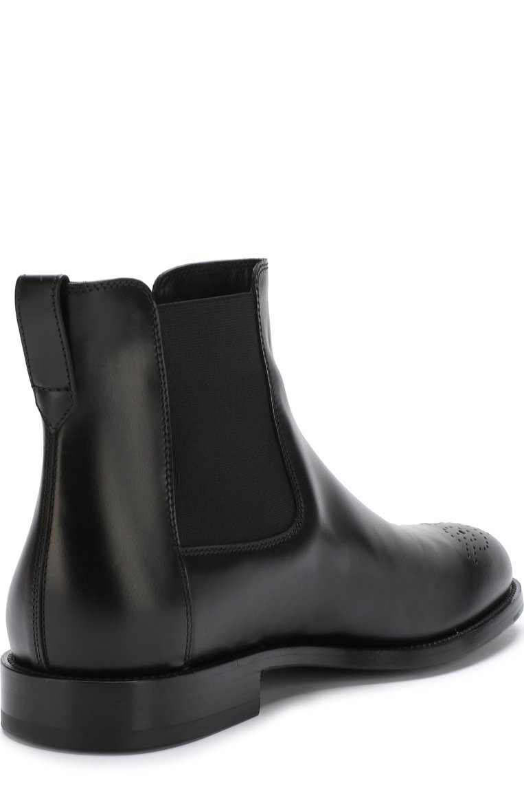 Мужские кожаные челси TOD’S черного цвета, арт. XXM0XR0Q660PLS | Фото 4 (Подошва: Плоская; Статус проверки: Проверена категория, Проверено; Мужское Кросс-КТ: Челси-обувь; Материал внутренний: Натуральная кожа; Материал утеплителя: Без утеплителя; Материал внешний: Натуральная кожа)