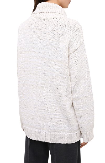 Хлопковый кардиган BOTTEGA VENETA белого цвета по цене 185500 руб., арт. 628713/VKWB0, фото 4 Хлопковый кардиган BOTTEGA VENETA, арт. 628713/VKWB0, фото 4
