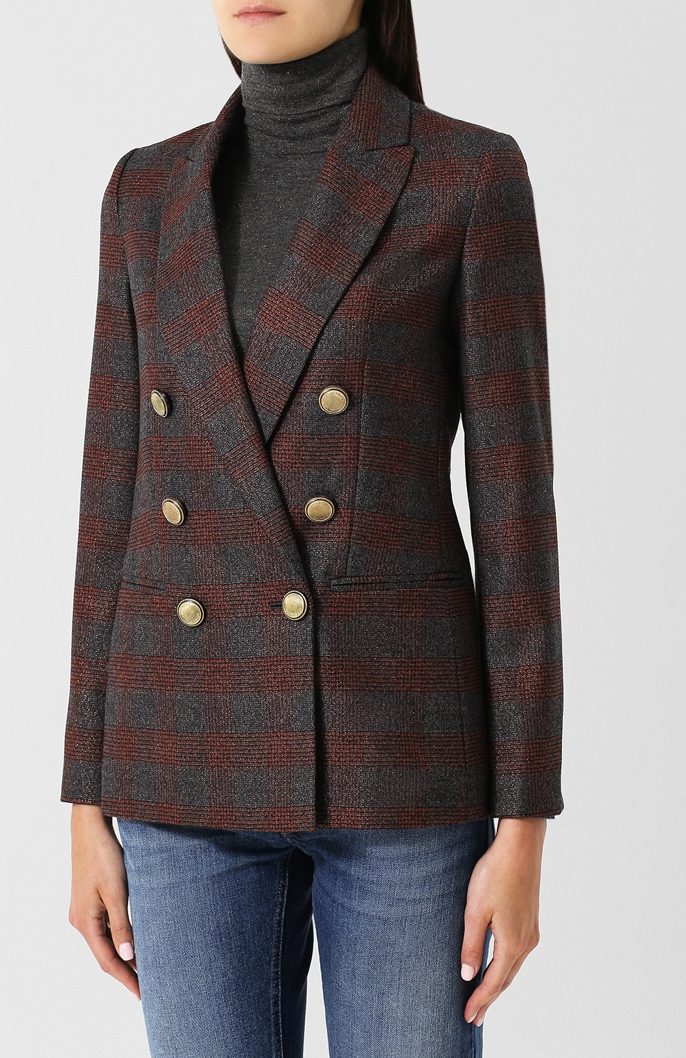 Двубортный шерстяной жакет BRUNELLO CUCINELLI, арт. MB5078662, фото 3
