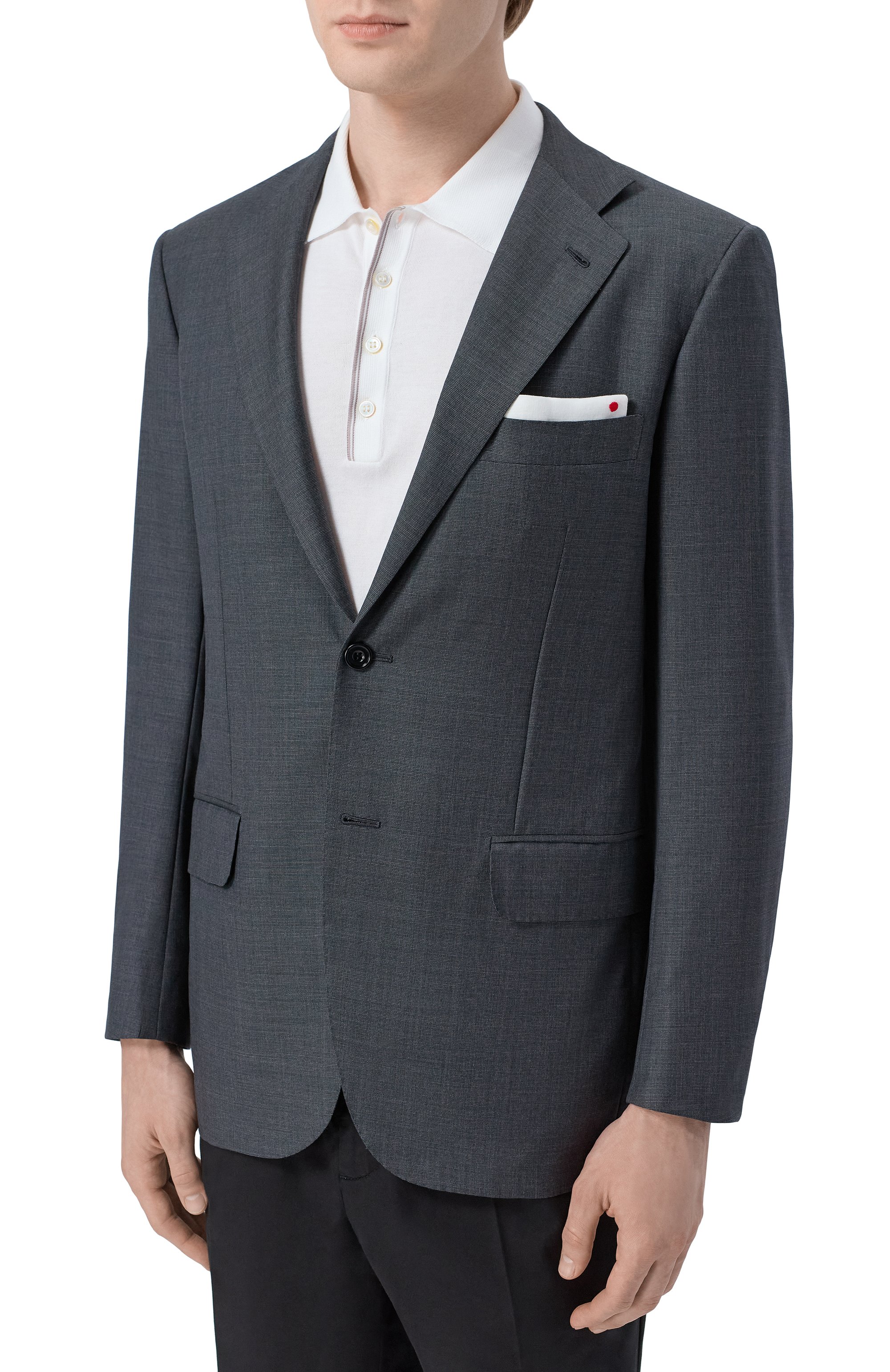 Шерстяной пиджак KITON, арт. UA81K0127023_1, фото 4