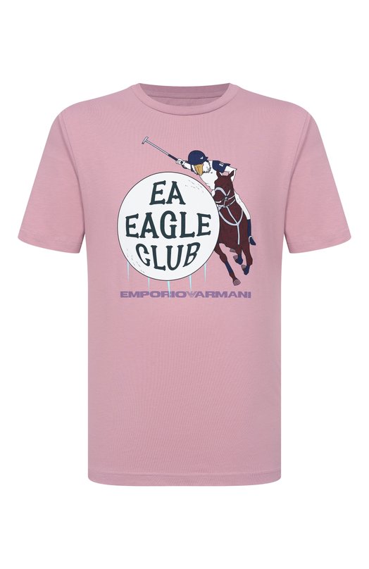 Хлопковая футболка Emporio Armani EM001717/AF14836 Розовый EM001717/AF14836