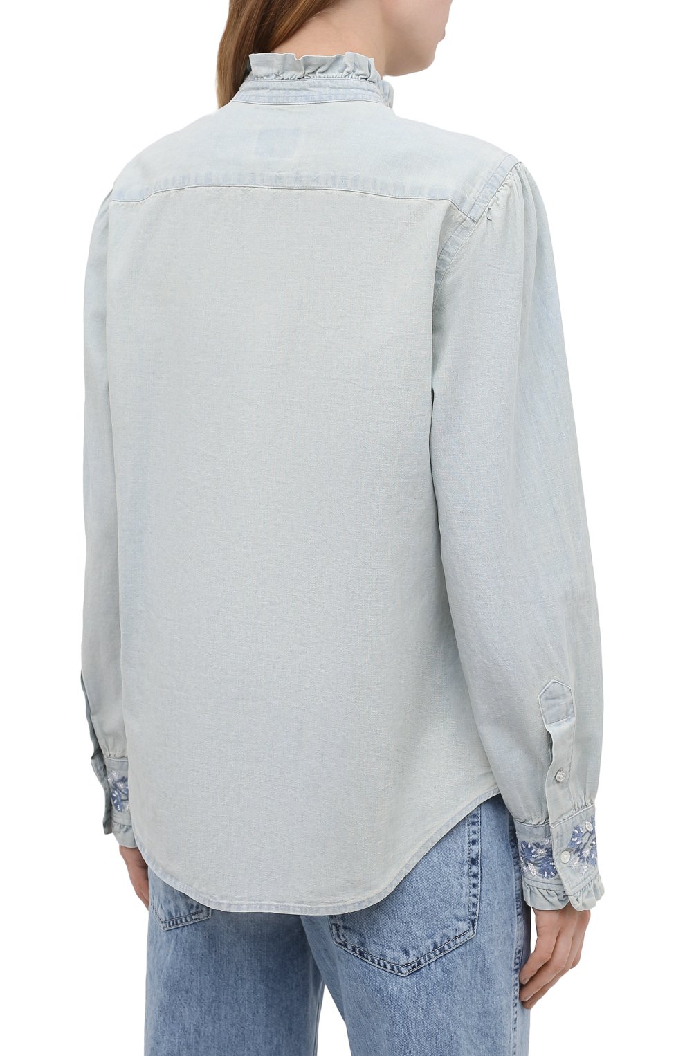 Хлопковая рубашка POLO RALPH LAUREN голубого цвета по цене 24100 руб., арт. 211838068, фото 4 Хлопковая рубашка POLO RALPH LAUREN, арт. 211838068, фото 4